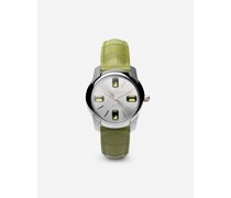 Uhr mit armband aus alligatorleder