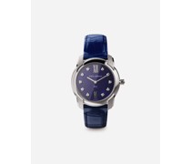 DG7 watch in steel with lapis lazuli and diamonds
