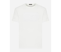 Cotton T-shirt with embossed logo
