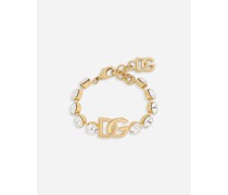 Armband mit Strasssteinen und DG-Logo