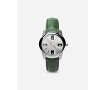Uhr mit armband aus alligatorleder