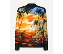 Hemd aus Nylon Hawaii-Print