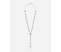 Rosary necklace with natural gemstones
