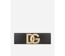 Gürtel aus Lux-Leder und Elastikband mit DG-Logo