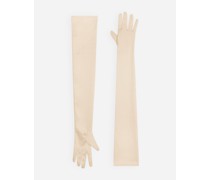 Lange Handschuhe aus Stretchsatin