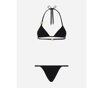 Erweitern Sie Ihre persönliche Bademoden-Kollektion um diesen schlicht-eleganten Bikini in Nero Sicilia mit DG-Metalllogo; der für einen individuellen Look sorgt.