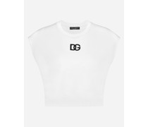 Kurzes T-Shirt aus Jersey mit DG-Logopatch