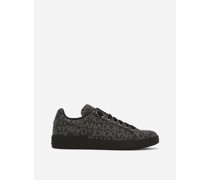 Sneaker Portofino aus beschichtetem Jacquard