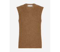 Strickweste aus Wolle und Alpaka