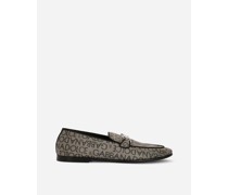 Slipper aus Jacquard mit Logoplakette