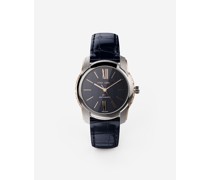 ARMBANDUHR DG7 AUS STAHL MIT GRAVIERTEN SEITEN AUS GOLD