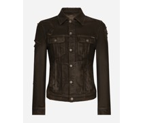 Jeansjacke Stretch gewachst mit Rissen