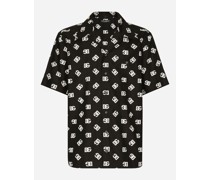 Hawaiihemd Baumwolle Print DG Monogram