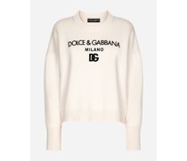 Pullover aus Kaschmir mit geflocktem DG-Logo