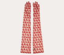VALENTINO GARAVANI Lange Toile Iconographe Handschuhe aus Tüll