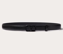 Valentino Garavani VLOGO SIGNATURE GÜRTEL aus glänzendem KALBSLEDER, 20 MM Frau  05