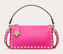 Valentino Garavani KLEINE ROCKSTUD SCHULTERTASCHE aus GENARBTEM KALBSLEDER Frau  UNI
