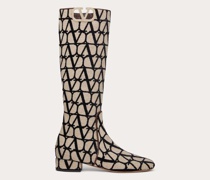 Valentino Garavani VLOGO TYPE BOOTS aus TOILE ICONOGRAPHE,  MM Frau