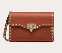 VALENTINO GARAVANI Kleine Crossbody Bag Rockstud aus gekörntem Kalbs