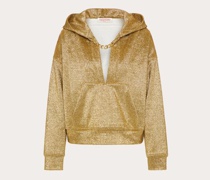 Valentino VLOGO CHAIN SWEATSHIRT aus JERSEY LUREX Frau  L
