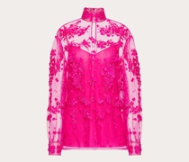 Valentino BESTICKTES TOP TULLE ILLUSIONE Frau
