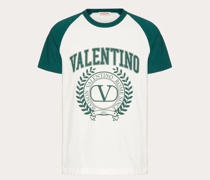 Valentino T-SHIRT aus BAUMWOLLE mit MAISON -STICKEREI Mann  L