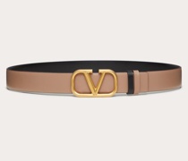 Valentino Garavani WENDEGÜRTEL VLOGO SIGNATURE aus glänzendem KALBSLEDER,  MM Frau  05