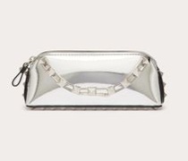 Valentino Garavani KLEINE ROCKSTUD CLUTCH aus KALBSLEDER mit SPIEGELEFFEKT Frau  UNI