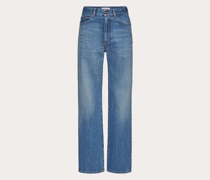 VALENTINO Jeans aus Blue Washed Denim mit  Archive -print
