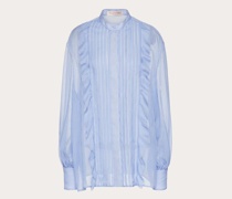 Valentino BLUSE aus CLASSIC STRIPES CHIFFON Frau