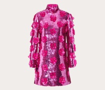 Valentino KURZES KLEID aus BESTICKTEM ORGANZA Frau