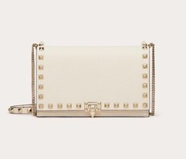 Valentino Garavani POCHETTE aus GENARBTEM KALBSLEDER mit ROCKSTUD-KETTE Frau  UNI