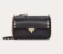 VALENTINO GARAVANI Pochette aus Genarbtem Kalbsleder mit Rockstud-kette