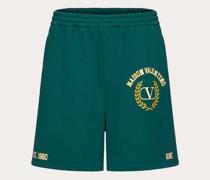VALENTINO Bermudas aus Baumwolle mit Maison Valentino-aufdruck XS
