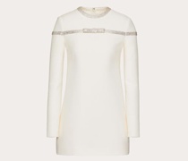 Valentino BESTICKTES KURZES CREPE COUTURE KLEID Frau