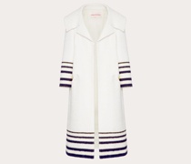 Valentino MANTEL aus MARINIERE TWEED Frau