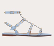 Valentino Garavani FLACHE RIEMCHENSANDALEN ROCKSTUD aus KALBSLEDER Frau