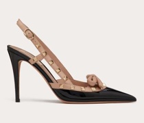 Valentino Garavani ROCKSTUD SLINGBACK-PUMPS aus LACKLEDER mit SCHLEIFE MM Frau