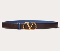 Valentino Garavani WENDEGÜRTEL VLOGO SIGNATURE aus KALBSLEDER mit ELCHLEDER-PRÄGUNG  MM Mann  0