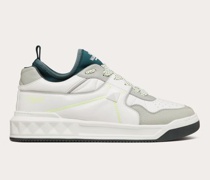 Valentino Garavani ONE STUD MID-TOP-SNEAKER aus NAPPALEDER und STOFF Mann