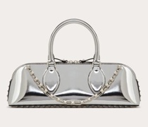 Valentino Garavani ROCKSTUD E/W HANDTASCHE aus KALBSLEDER mit SPIEGELEFFEKT Frau  UNI