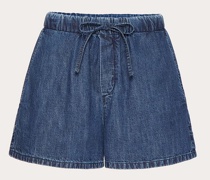 VALENTINO Shorts aus Blue Chambray Denim