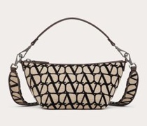 Valentino Garavani TOILE ICONOGRAPHE SCHULTERTASCHE mit LEDERDETAILS Mann  UNI