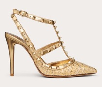 Valentino Garavani ROCKSTUD RIEMCHENPUMPS aus RAFFIA-BAST,  MM ABSATZ Frau