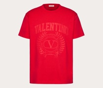 Valentino T-SHIRT aus BAUMWOLLE mit MAISON -STICKEREI Mann  L