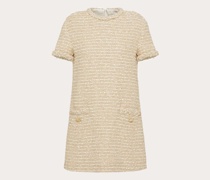 Valentino GOLD COTTON TWEED KLEID Frau