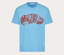 Valentino T-SHIRT aus BAUMWOLLE mit  SURF-AUFDRUCK Mann  XL