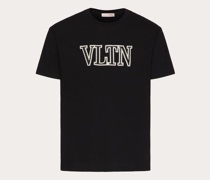 Valentino T-SHIRT aus BAUMWOLLE mit VLTN-STICKEREI Mann