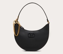 Valentino Garavani MINI-HOBO-TASCHE „VLOGO SIGNATURE“ aus gekörntem KALBSLEDER Frau  UNI