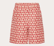 Valentino BERMUDASHORTS aus SEIDENFAILLE mit DURCHGEHENDEM TOILE ICONOGRAPHE-AUFDRUCK Mann